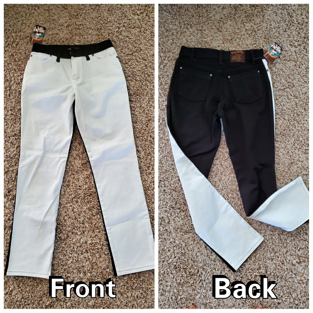 Black and White Jeans